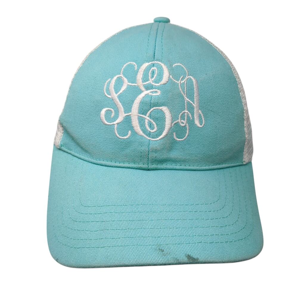 Sea Snapback Trucker Hat Blue One Size Adjustable Embroidered Mesh Back WB